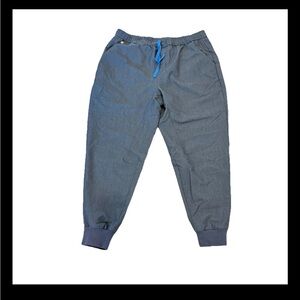 Men’s Figs Blue Heathered Denim Tansen Jogger Scrub Pants Size XL Short